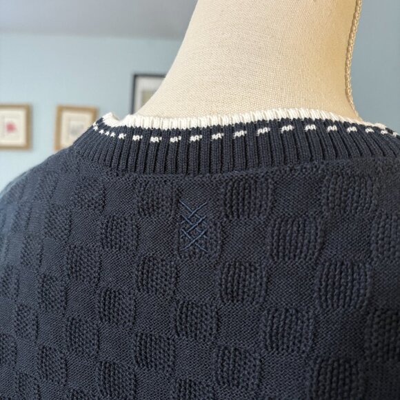 Rhone women's Birdie Oversized Cardigan sweater size S small navy blue white - Picture 8 of 11